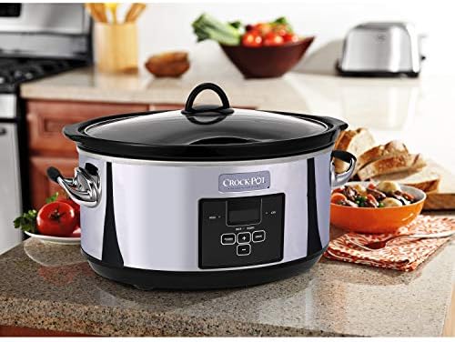 Crock-Pot 7 Quart Programmable Slow Cooker – Polished Platinum xn mf sp w8 og hw | Ref wlrbjy | Ref 6ktluu