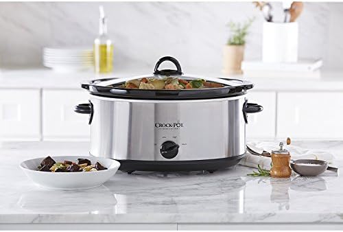 Crock-Pot 7 Quart Oval Manual Slow Cooker – Stainless Steel el 1t w8 p1 z9 kc | Ref l39swy | Ref mt6sw3