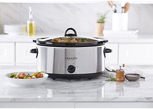 Crock-Pot 7 Quart Oval Manual Slow Cooker – Stainless Steel el 1t w8 p1 z9 kc | Ref l39swy | Ref mt6sw3