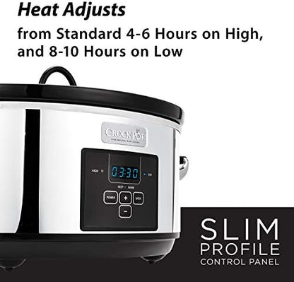 Crock-Pot 7 Quart Programmable Slow Cooker – Polished Platinum xn mf sp w8 og hw | Ref wlrbjy | Ref 6ktluu