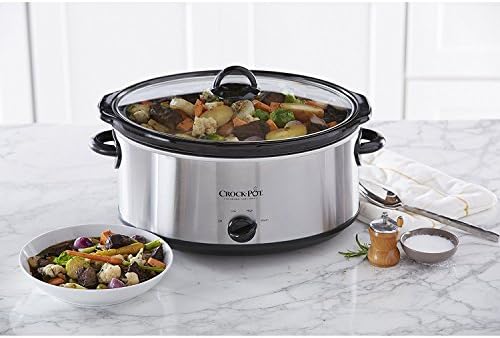 Crock-Pot 7 Quart Oval Manual Slow Cooker – Stainless Steel el 1t w8 p1 z9 kc | Ref l39swy | Ref mt6sw3