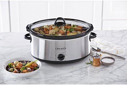 Crock-Pot 7 Quart Oval Manual Slow Cooker – Stainless Steel el 1t w8 p1 z9 kc | Ref l39swy | Ref mt6sw3