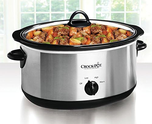 Crock-Pot 7 Quart Oval Manual Slow Cooker – Stainless Steel el 1t w8 p1 z9 kc | Ref l39swy | Ref mt6sw3