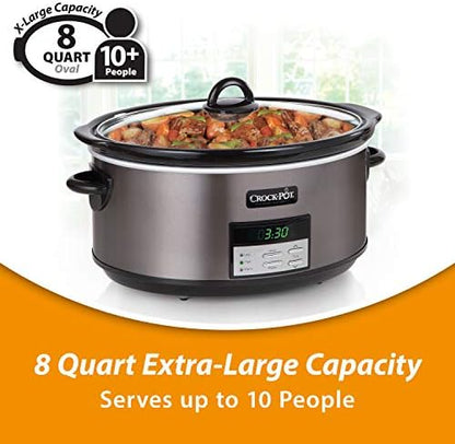 Crock-Pot 8 Quart Programmable Slow Cooker with Auto Warm 78 at nb yl ik mc | Ref 586jx8 | Ref flmfr2