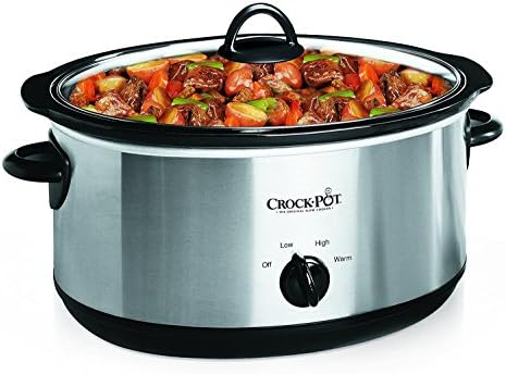 Crock-Pot 7 Quart Oval Manual Slow Cooker – Stainless Steel el 1t w8 p1 z9 kc | Ref l39swy | Ref mt6sw3