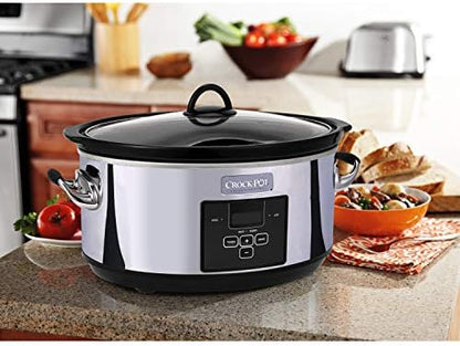 Crock-Pot 7 Quart Programmable Slow Cooker – Polished Platinum xn mf sp w8 og hw | Ref wlrbjy | Ref 6ktluu