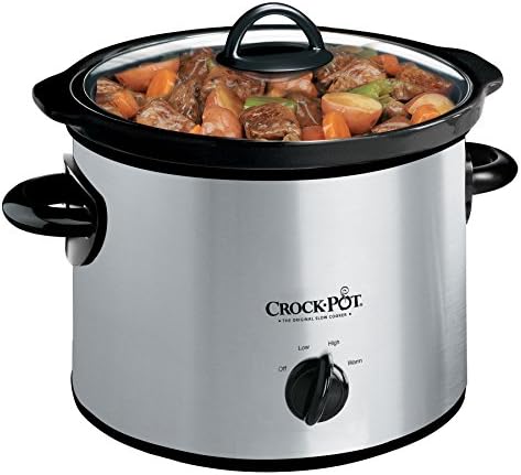 Crock-Pot 3 Quart Manual Slow Cooker – Silver 4y y9 ua pw py 10 | Ref c4hb6f | Ref jd11wp